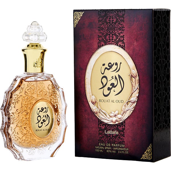 Lattafa Rouat Al Oud for Unisex, Sandal wood Eau de Parfum Spray, 3.4 Ounce